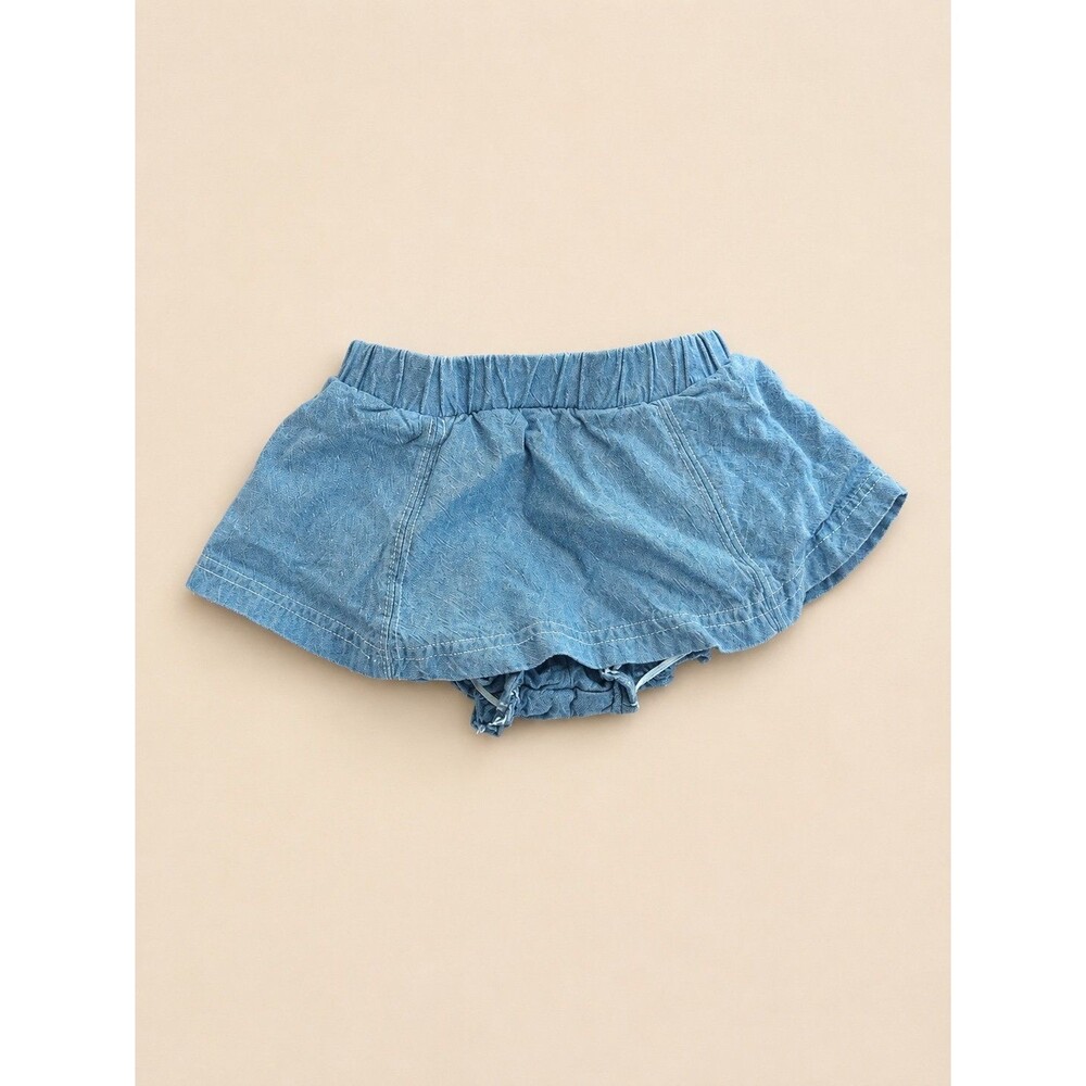 Boutique Chambray Skirted Bloomers / Diaper Cover – 3/6 Months